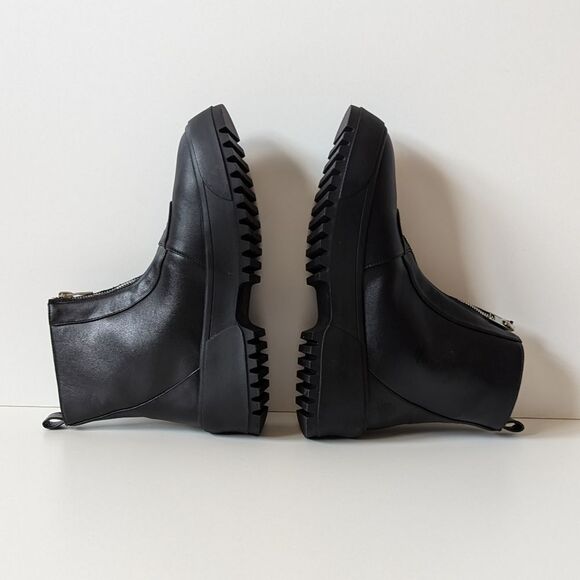 Grunge Platform Ankle Boots Black Faux Leather Men\'s 7 main image 8